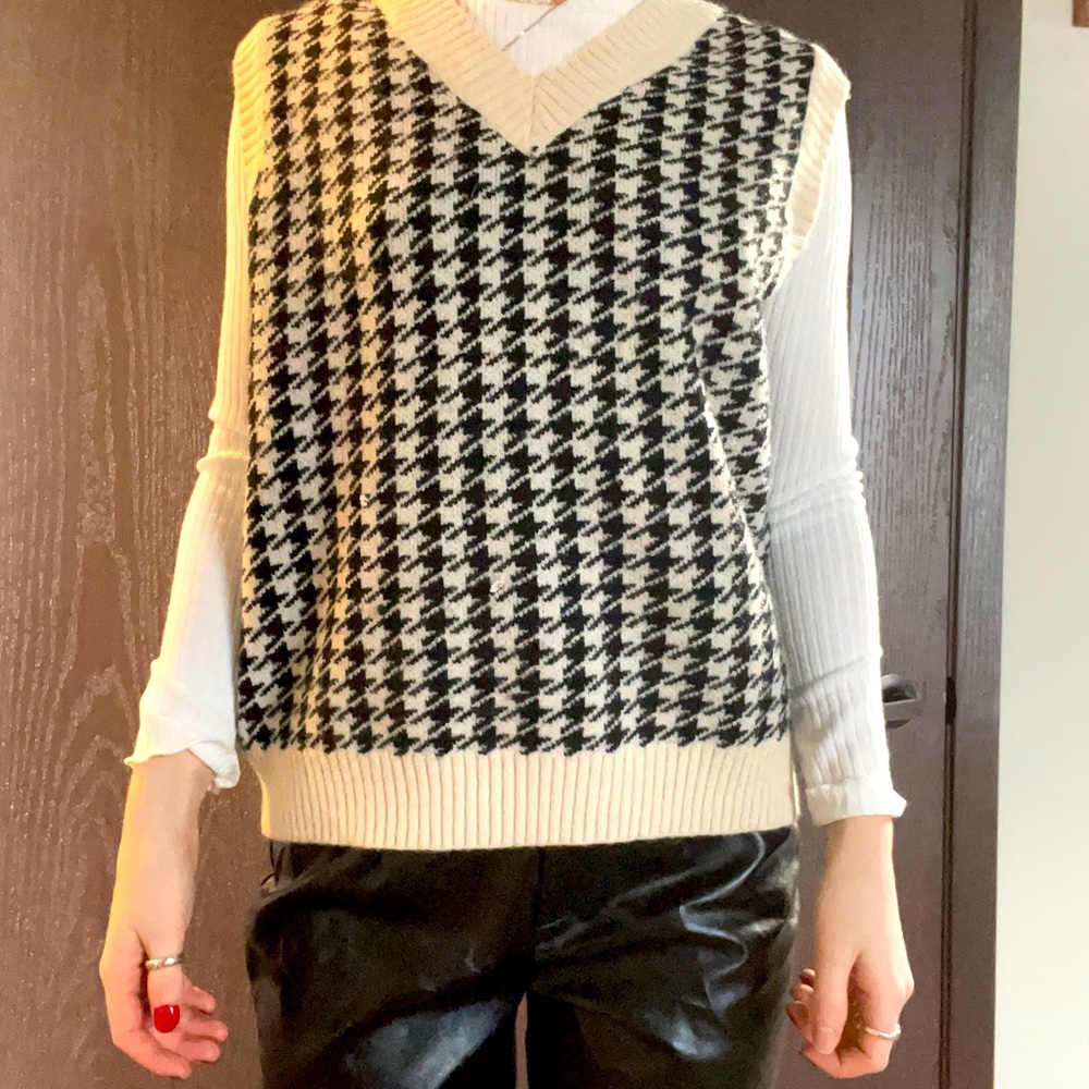herringbone sweater vest